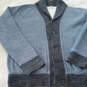 Club Monaco Blue and Gray Cardigan Sweater